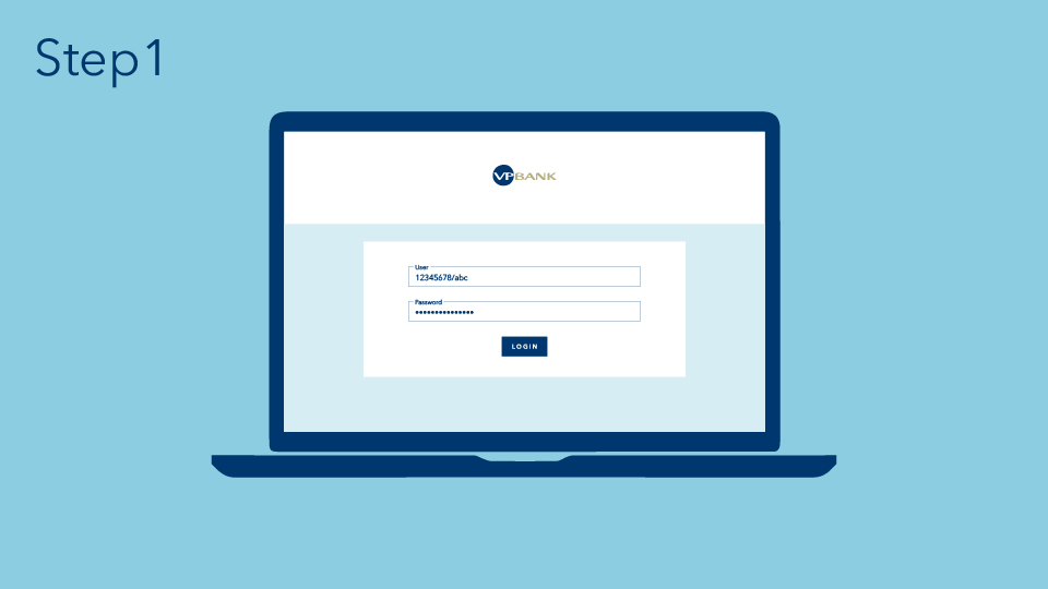 VP Bank Connect Login: step 1
